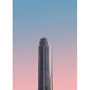 Modernes Wandbild: Komar Monolith Wolkenkratzer, 50x70 cm. Dekoratives Bild für Wohnräume.