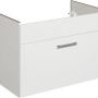 Pelipal Waschbeckenunterschrank Quickset 312, 75 cm, Weiß Glanz mit Chromgriff.