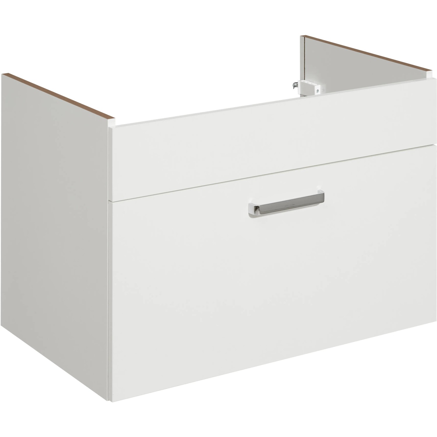 Pelipal Waschbeckenunterschrank Quickset 312, 75 cm, Weiß Glanz mit Chromgriff.