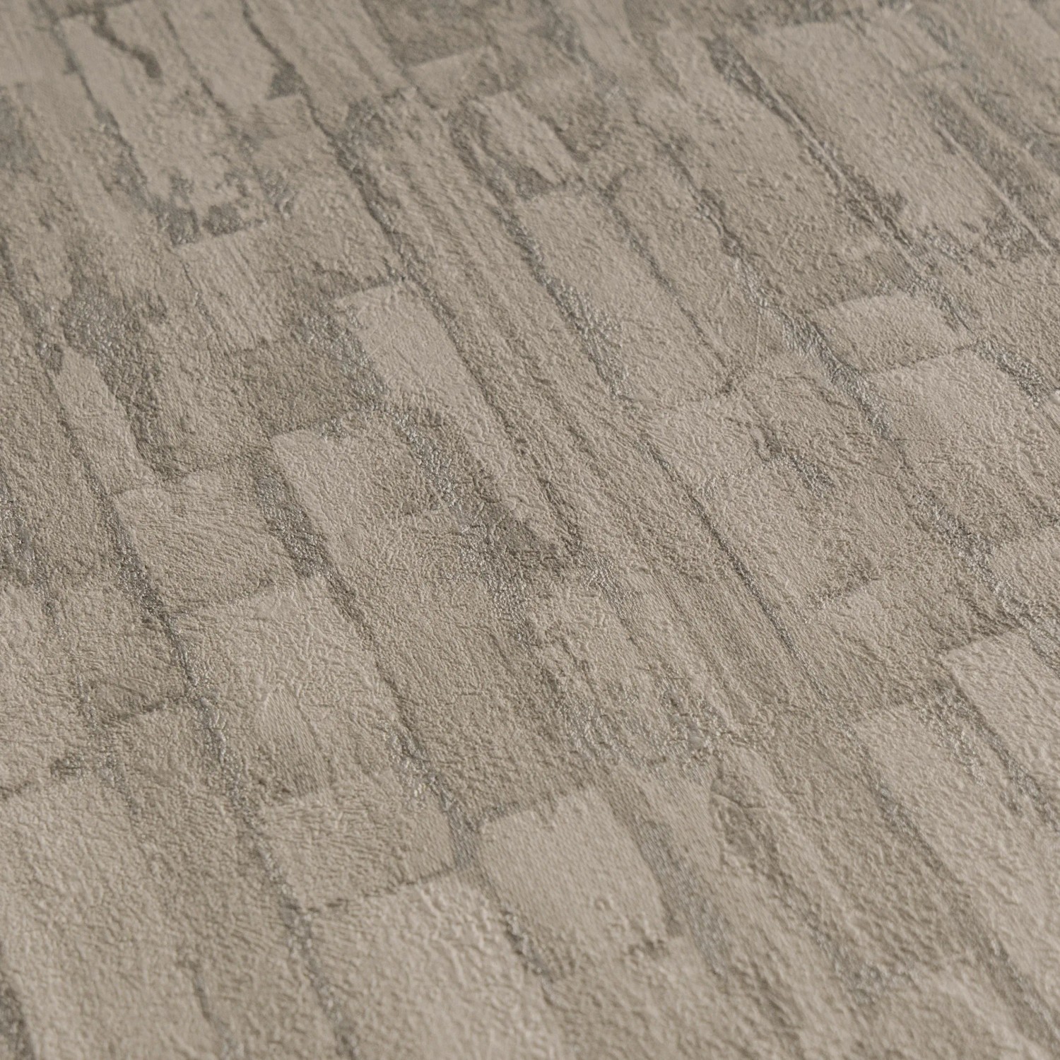 Moderne Vliestapete in Beige-Grau mit strukturierter Oberfläche von A.S. Creation.
