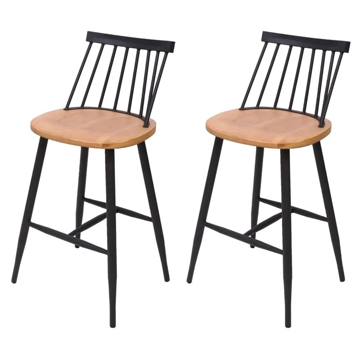MCW Barhocker G69 2er-Set Naturfarben