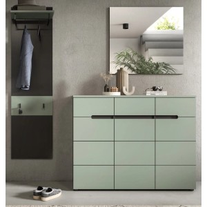 Inn.Furn Garderoben-Set 3-teilig in Salbei und Grau 180 cm Cooper