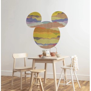 Disney Wandtattoo Mickey Mouse Multicolor, angebracht im Kinderzimmer.