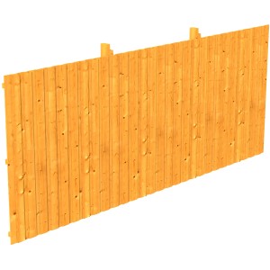 Skan Holz Rückwand Deckelschalung, 550x220 cm, Fichte Eiche hell, für Carport Zubehör.