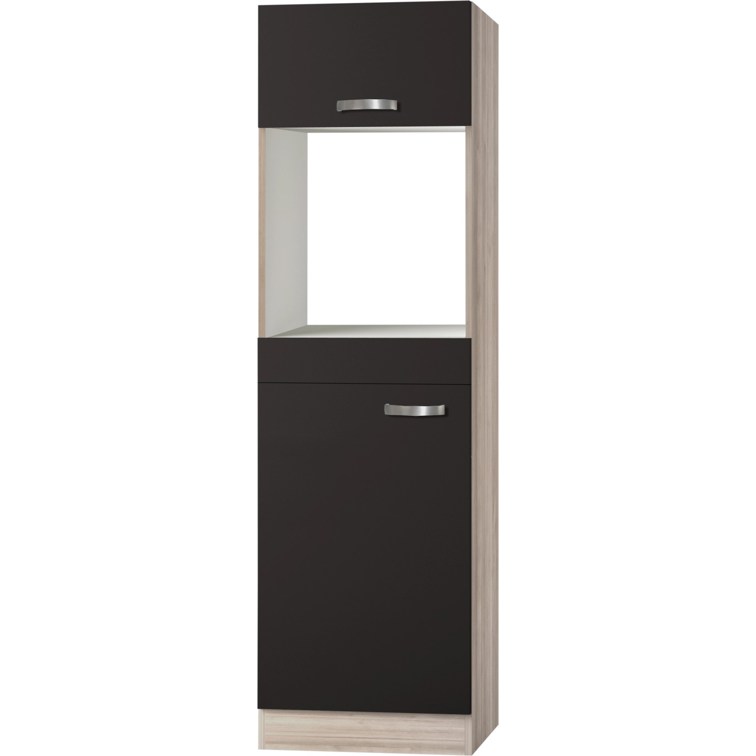 Optifit Hochschrank f. Backofen u. Kühlschrank Faro220 60 cm Anthrazit-Brau günstig online kaufen