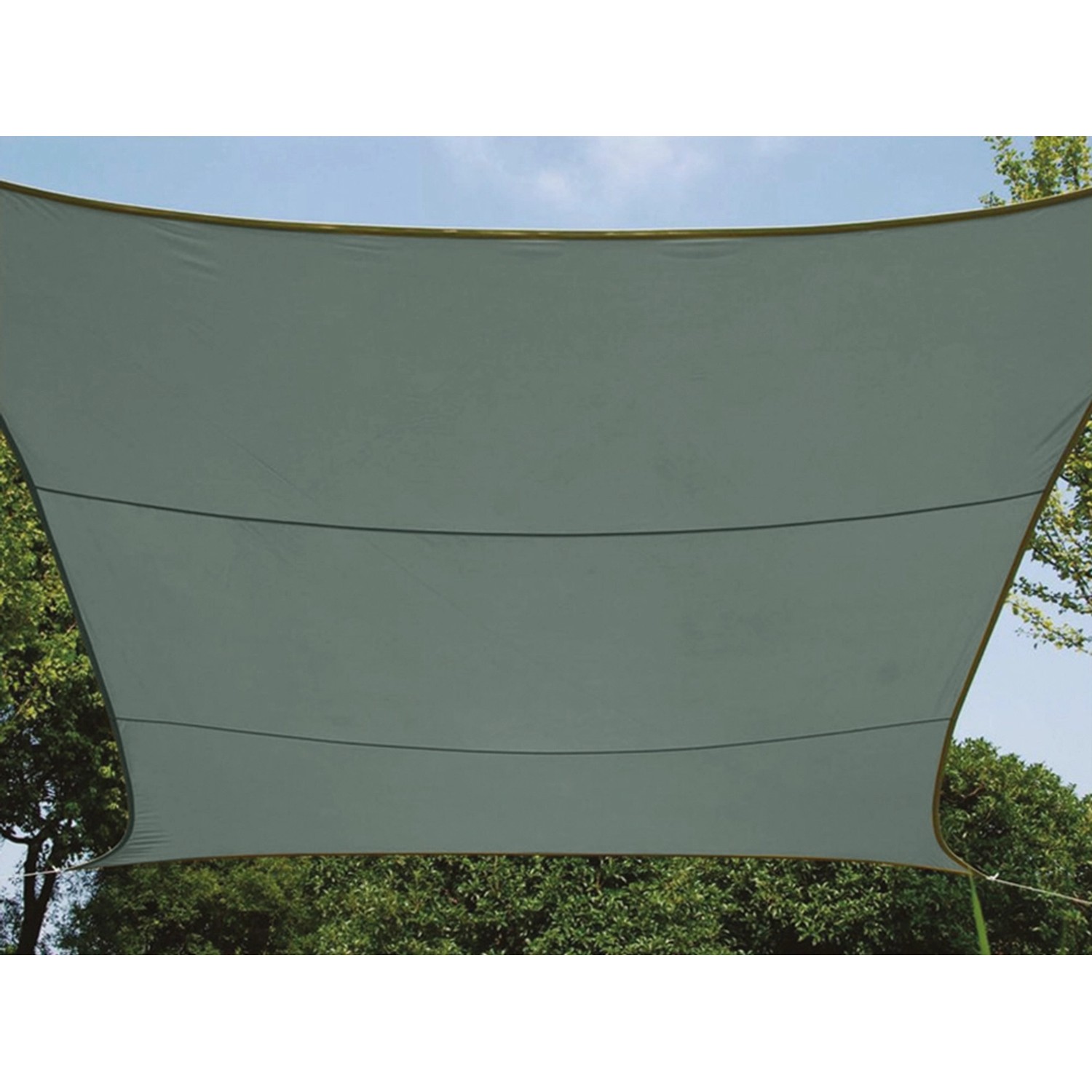 Sonnensegel Grün-Grau Quadratisch 3,6 x 3,6 m