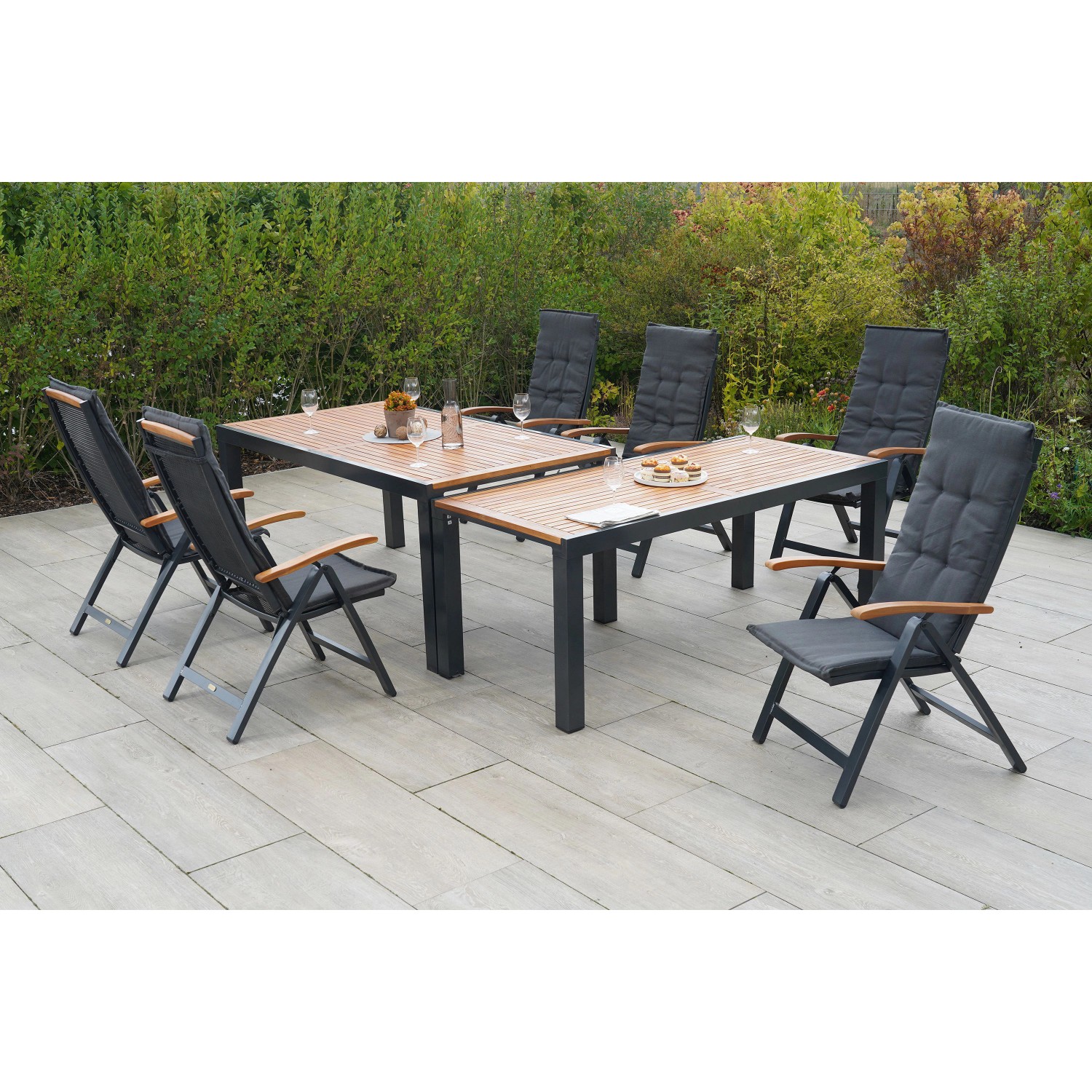 Merxx GartenmöbelSet Tilos 14teilig mit Ausziehtisch kaufen bei OBI