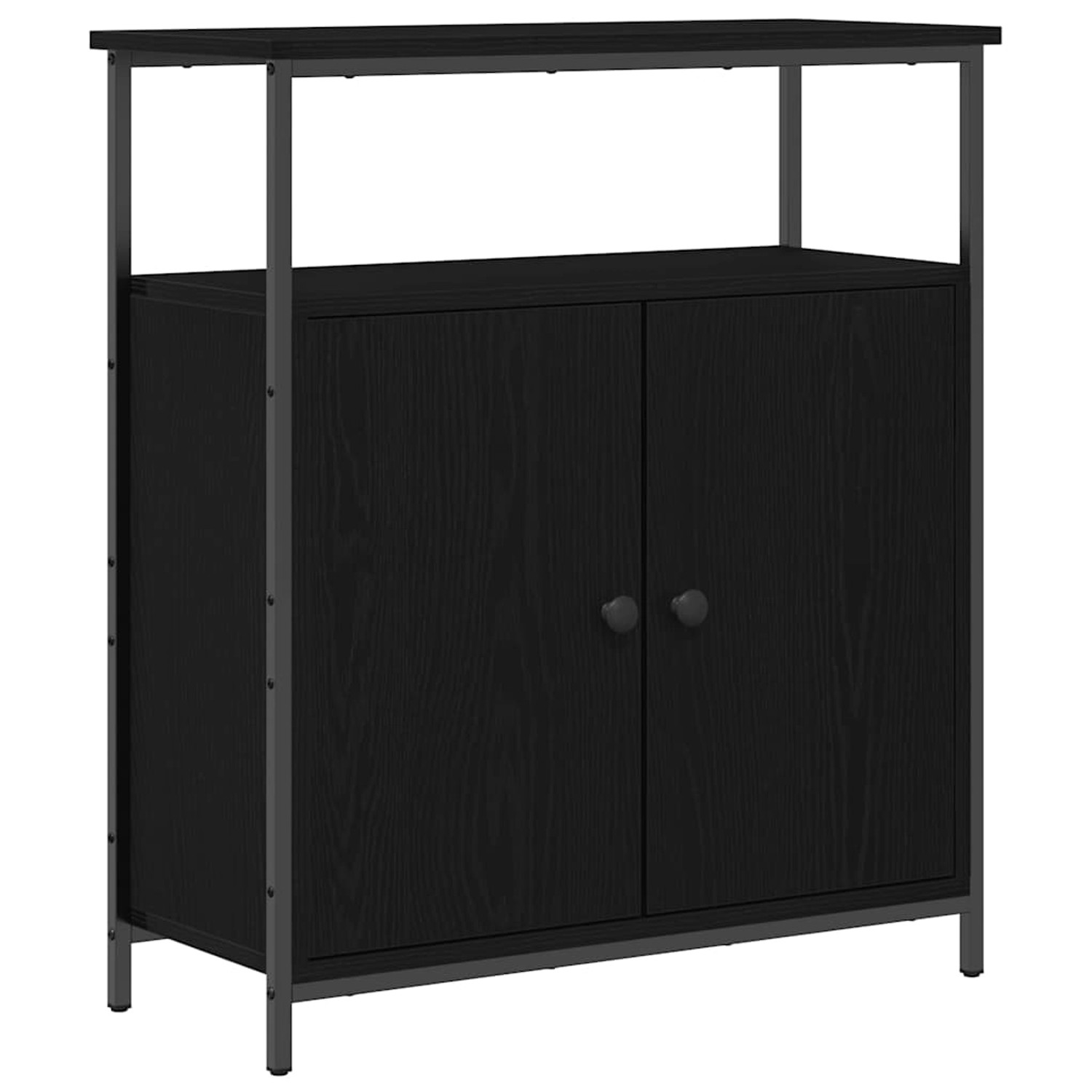 vidaXL Sideboard Schwarze Eiche 70 x 30 x 80 cm Holzwerkstoff 862972