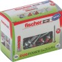 Box mit Fischer Dübel DuoPower 5x25 mm mit Schrauben. Universaldübel für sicheren Halt in vielen Baustoffen.