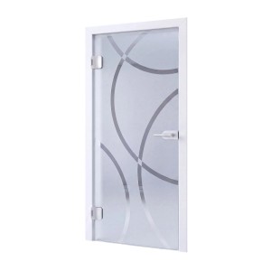Doorlegro Glastür Arch 709 mm x 1972 mm DIN Links