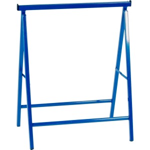 Blauer Metall Klappbock mit 200 kg Tragkraft für Bauarbeiten.