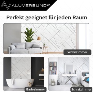 Aluverbund24 Wandpaneele Onyx-Gold Marmoroptik für Wohnzimmer, Bad und Schlafzimmer.