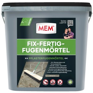 Eimer MEM Fix-Fertig-Fugenmörtel Steingrau 12,5 kg für Pflasterfugen.