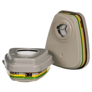3M Pestizid-Filterkit 6004BC1 ABEK1P3 für Atemschutzmasken, Schutz vor Dämpfen und Feinstaub.