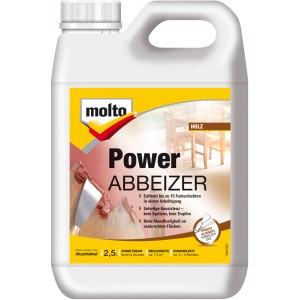 Molto Power Abbeizer Gel 2,5l im Kanister: Kraftvoller Entferner für Lacke und Farben auf Holz, Metall und Stein.