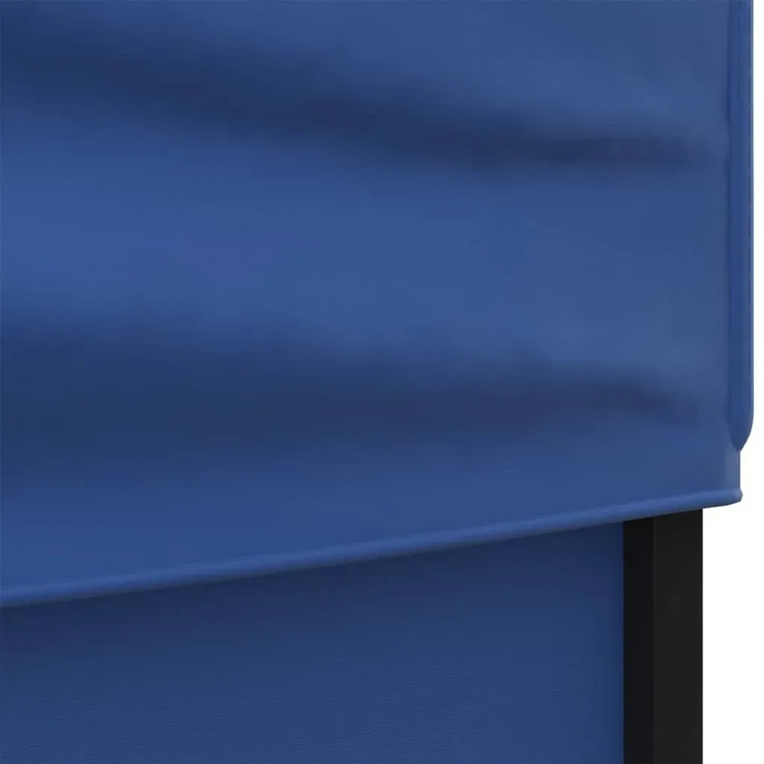 Detailansicht des blauen Partyzelts (3x6 m) mit Seitenwänden. Ideal für Outdoor-Events.