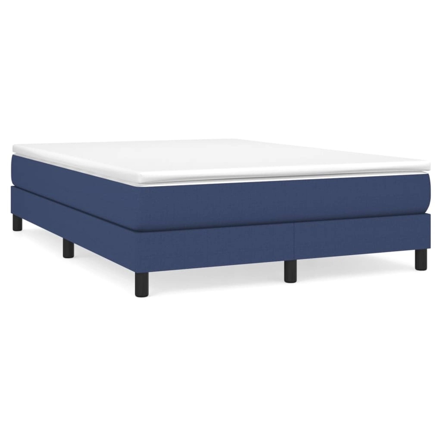 vidaXL Boxspringbett mit Matratze Blau 140x200 cm Stoff1399203 günstig online kaufen