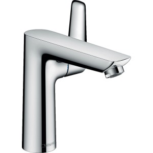 Hansgrohe Talis E 150 Waschtischarmatur mit Zugstange, Chromoptik.