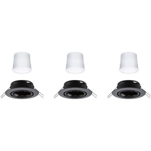 Paulmann LED-Einbaustrahler Set, 3 runde Smart Home Leuchten mit Zigbee, 90mm Durchmesser.