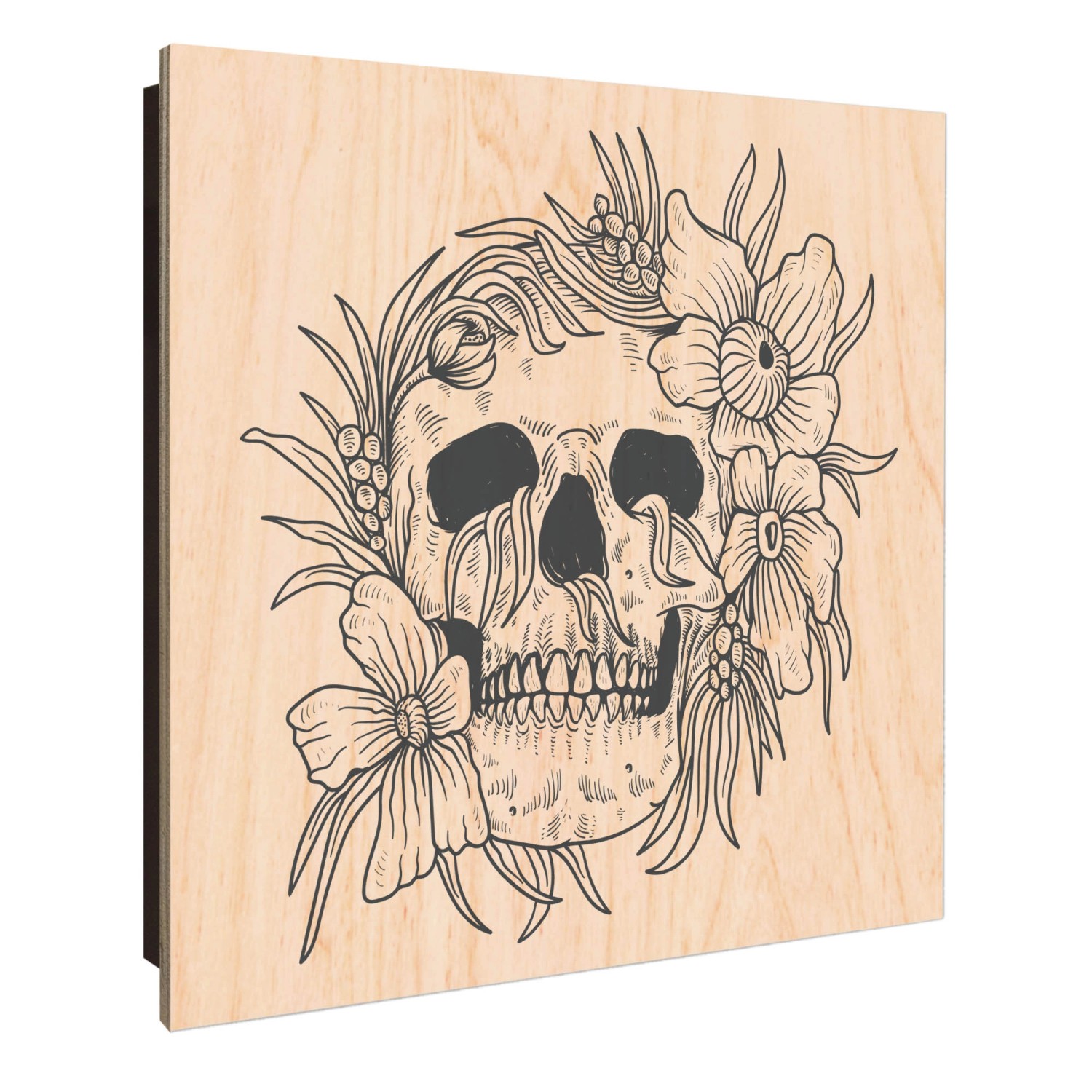 Banjado Großer Schlüsselkasten Holz 30x30cm Schwarz Scharnier Links 50 Hake günstig online kaufen