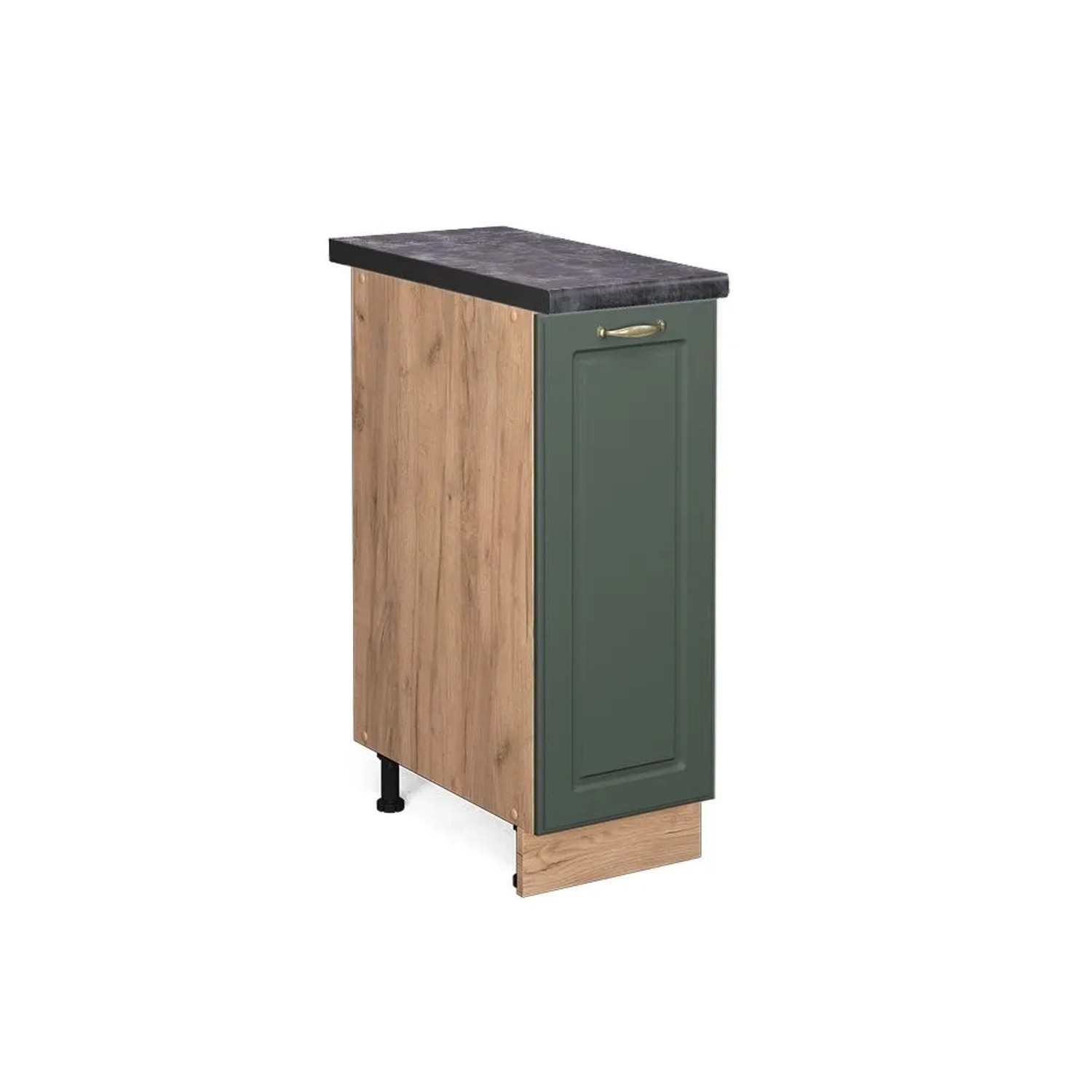 Vicco Apothekerschrank Fame-Line Grün-Gold Landhaus Goldkraft Eiche 30 cm AP Anthrazit