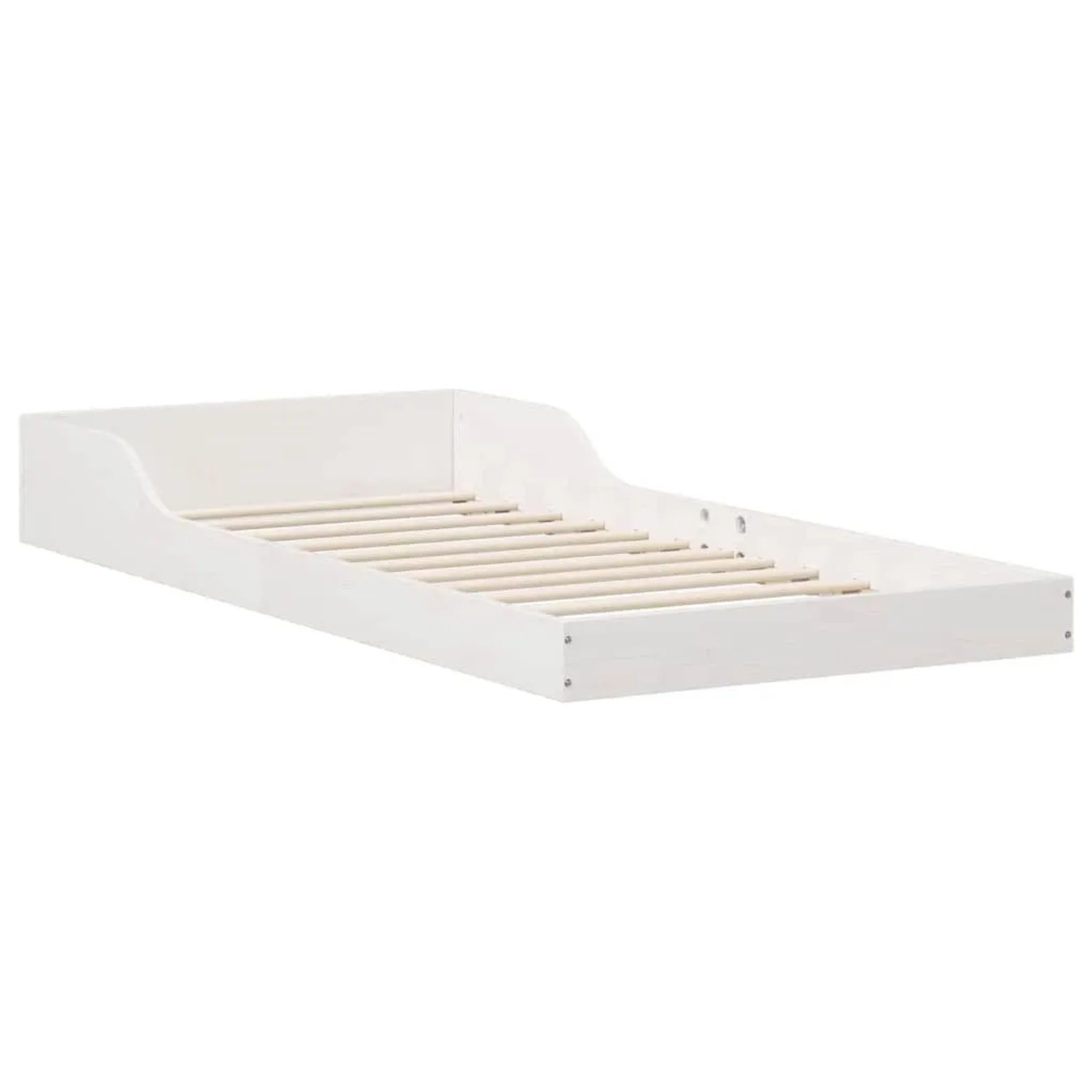 vidaXL Bettrahmen Weiß 90 x 210 cm Massives Kiefernholz 873347