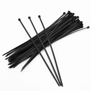 Schwarze Aquagart Kabelbinder, 300mm x 4,8mm, für Schattiernetz, Zaunblende und Bauzaun.