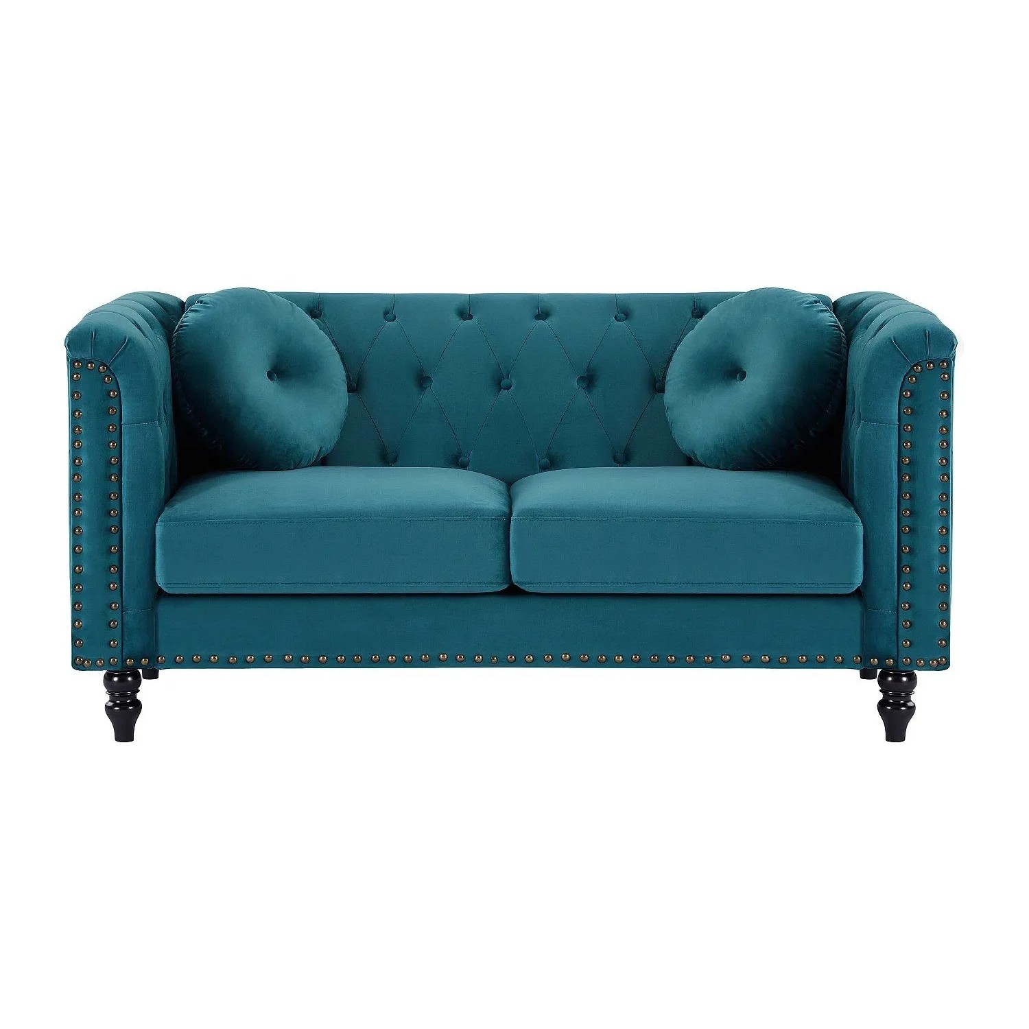 Vente-unique Sofa Ohne Schlafmöglichkeit Turner Blaugrün 163 cm