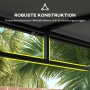 Detailaufnahme: Robuste Metallkonstruktion des Outsunny Grillpavillons in Dunkelgrau und Schwarz.