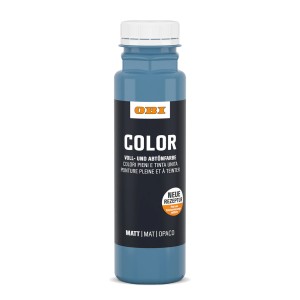 OBI Color Voll- und Abtönfarbe in Taubenblau, 250 ml Flasche.