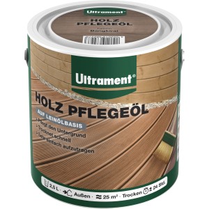 Dose Ultrament Pflegeöl Holz 2,5L, Farbton Bangkirai, für die Reinigung & Pflege von Holzoberflächen.