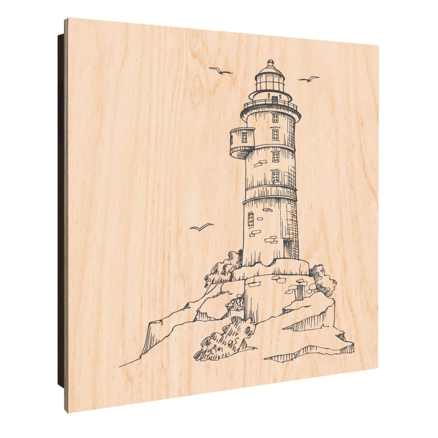 Banjado Großer Schlüsselkasten Holz 30x30cm Schwarz Scharnier Links 50 Hake günstig online kaufen