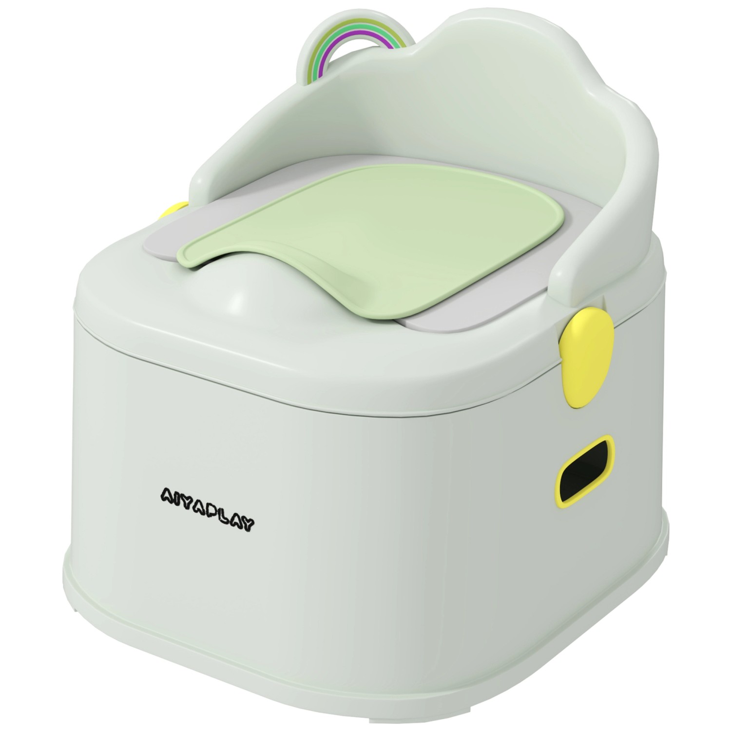 AIYAPLAY Kindertopf Kunststoff Kunstleder Grau 35,6L x 31,8B x 29,5H cm