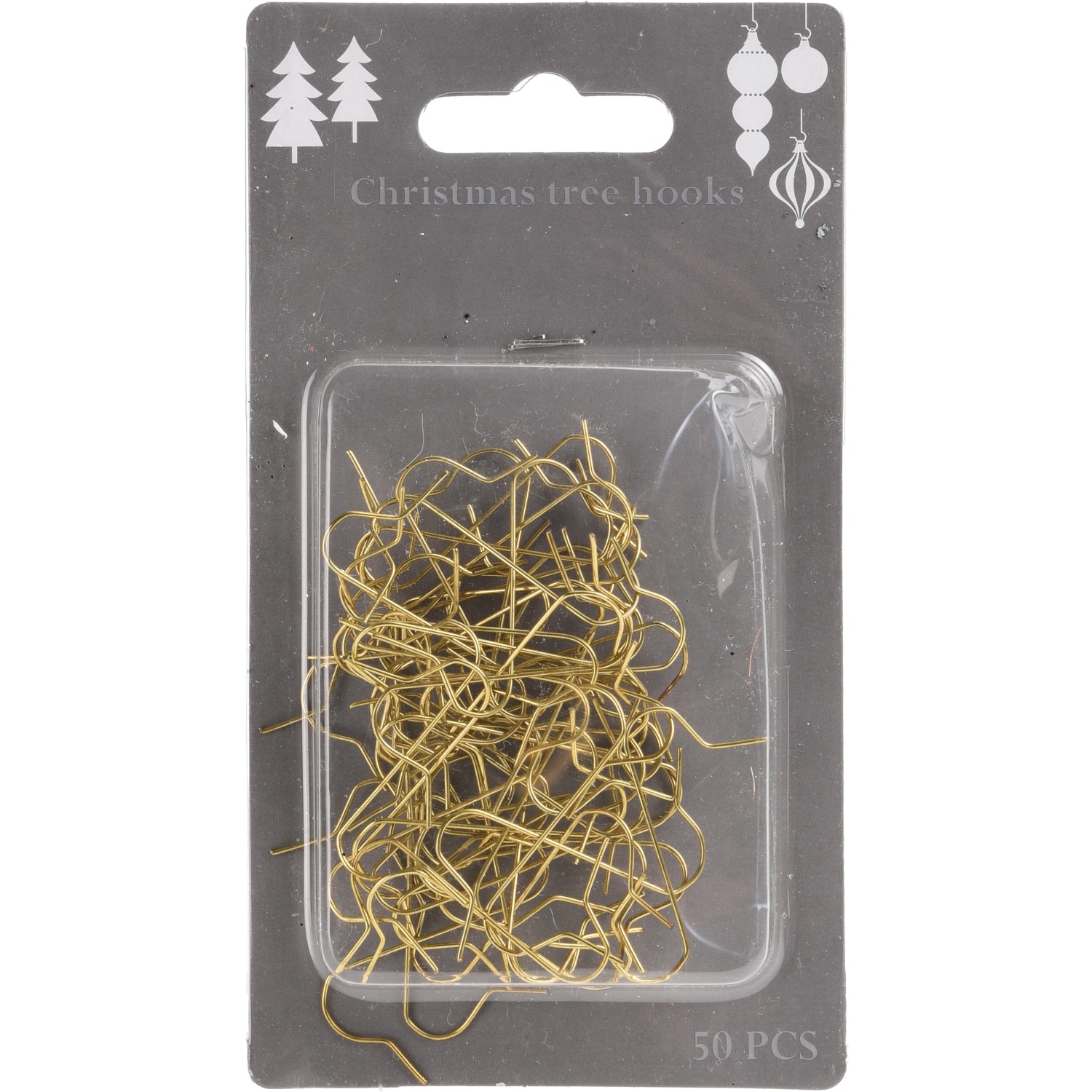 Weihnachtskugelhaken Gold 50 Stück