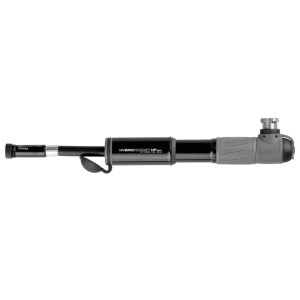 Topeak Hybridrocket HP Mini Handpumpe, schwarz-grau, kompakt. Fahrrad-Luftpumpe mit CO2-Inflator für Rennräder.