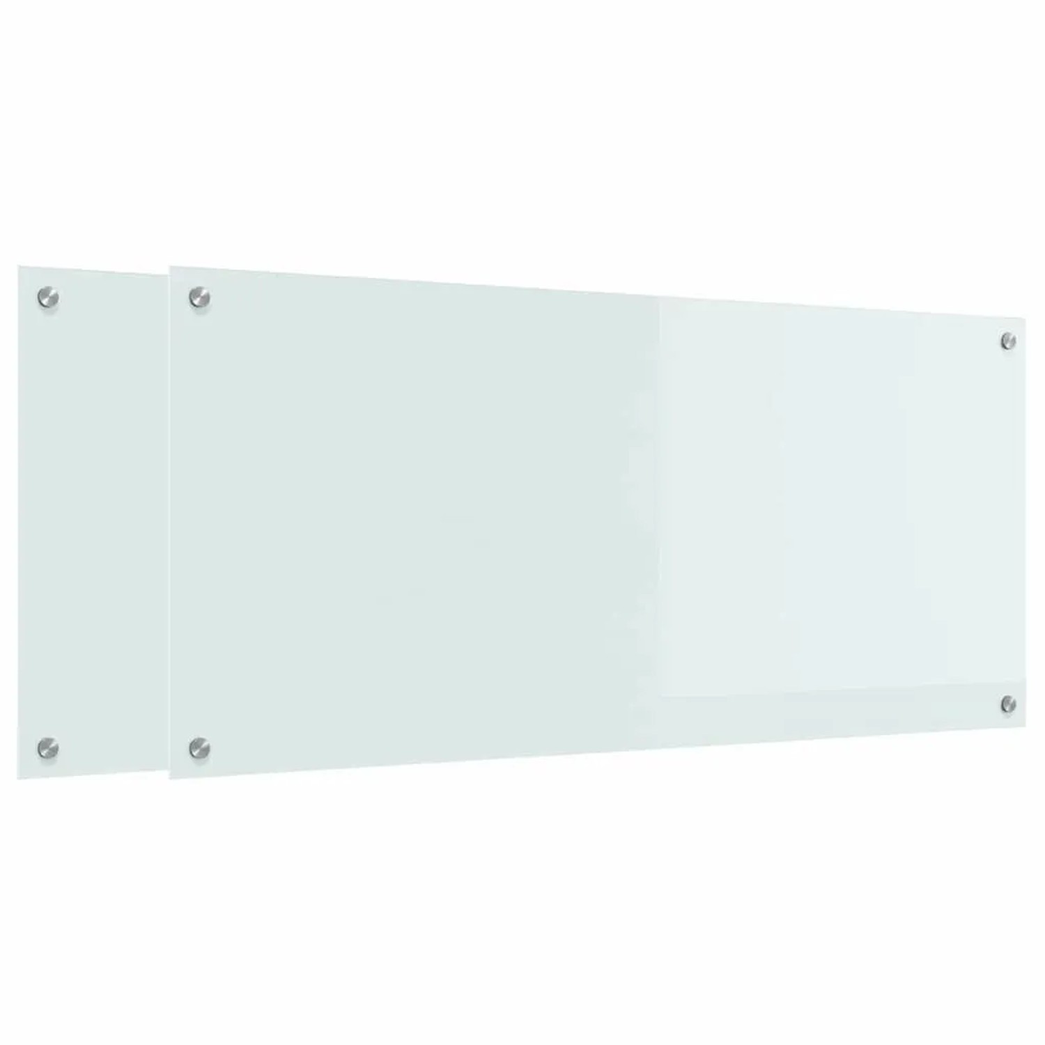 vidaXL Küchenrückwand 2 Stk Weiß 110 x 50 cm Gehärtetes Glas 3415483