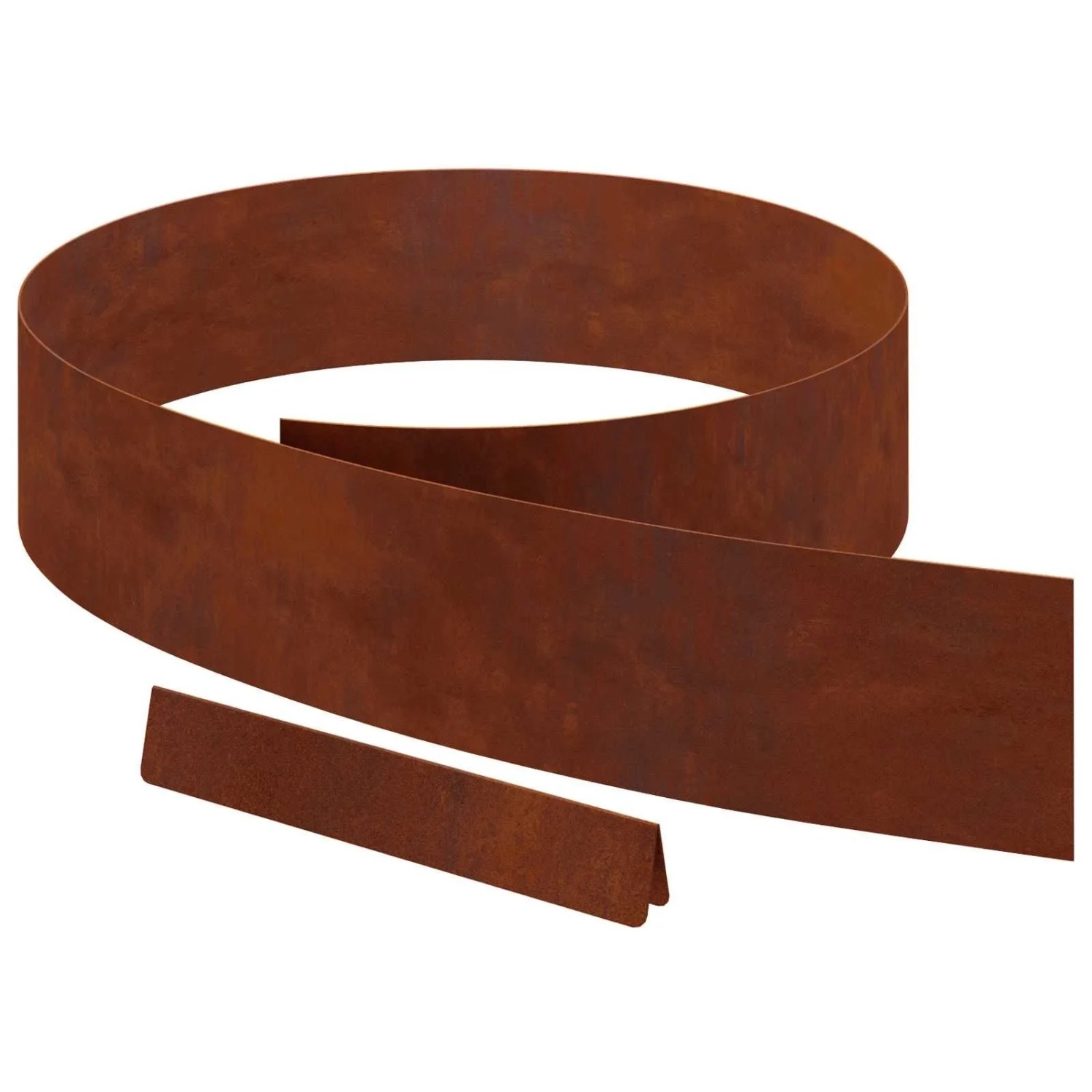 vidaXL Raseneinfassung 4 Stk Rostig 450 x 0,05 x 15 cm Wetterfeststahl 868027