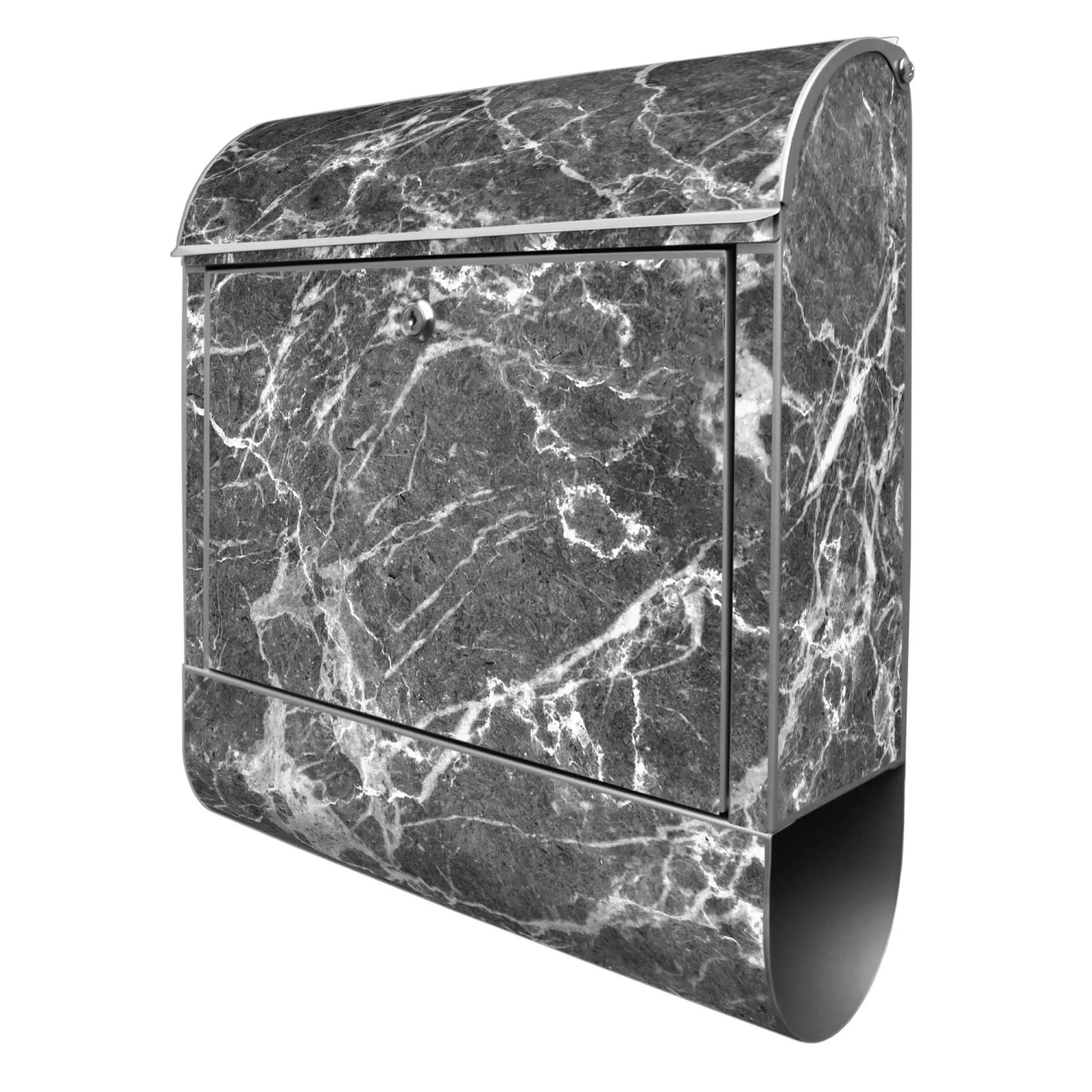 Banjado Design Briefkasten Silber Pulverbeschichtet 39x47x14cm 2 Schlüssel günstig online kaufen