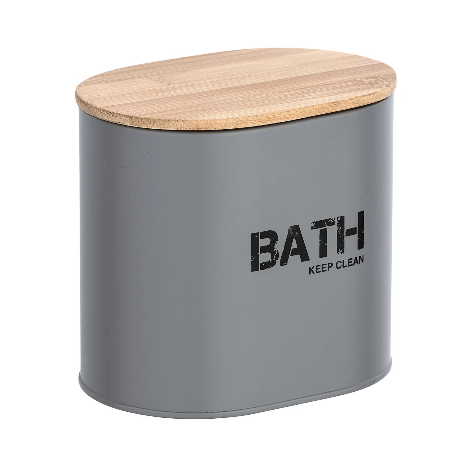 Wenko Badbox Gara mit Deckel Grau 1,092 l Stahl 14,5 x 13,5 x 10.5 cm Grau