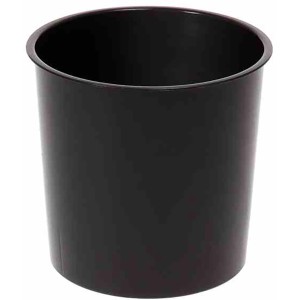 Schwarzes Siena Garden Pflanzgefäß Locon, Ø 25 cm, moderne Pflanzsäule für Garten und Balkon.