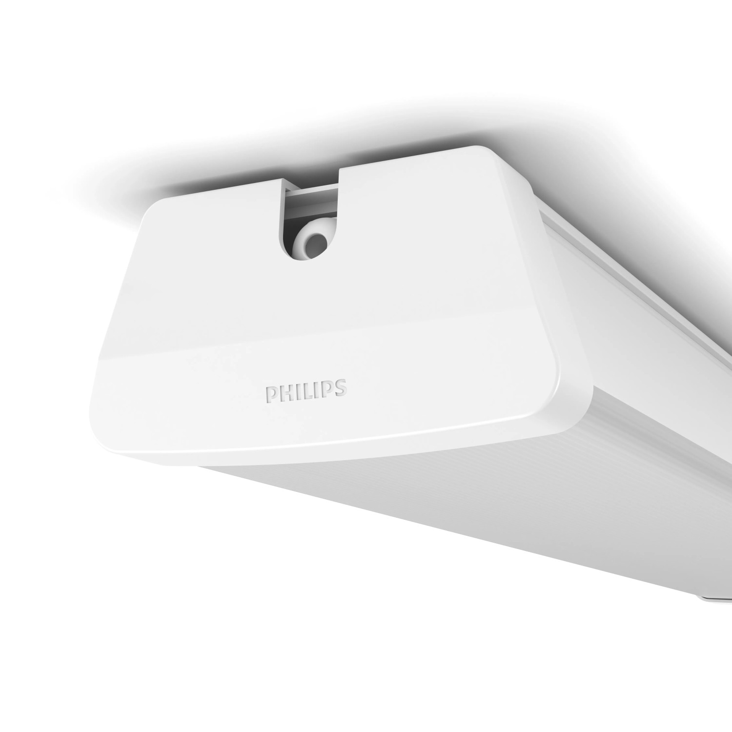 Weiße Philips LED-Feuchtraumleuchte Projectline (60 cm) zur Deckenmontage.