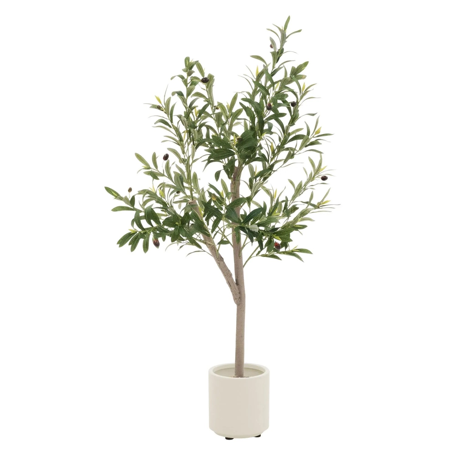 ML-Design Künstlicher Olivenbaum 120 cm Groß mit Früchten