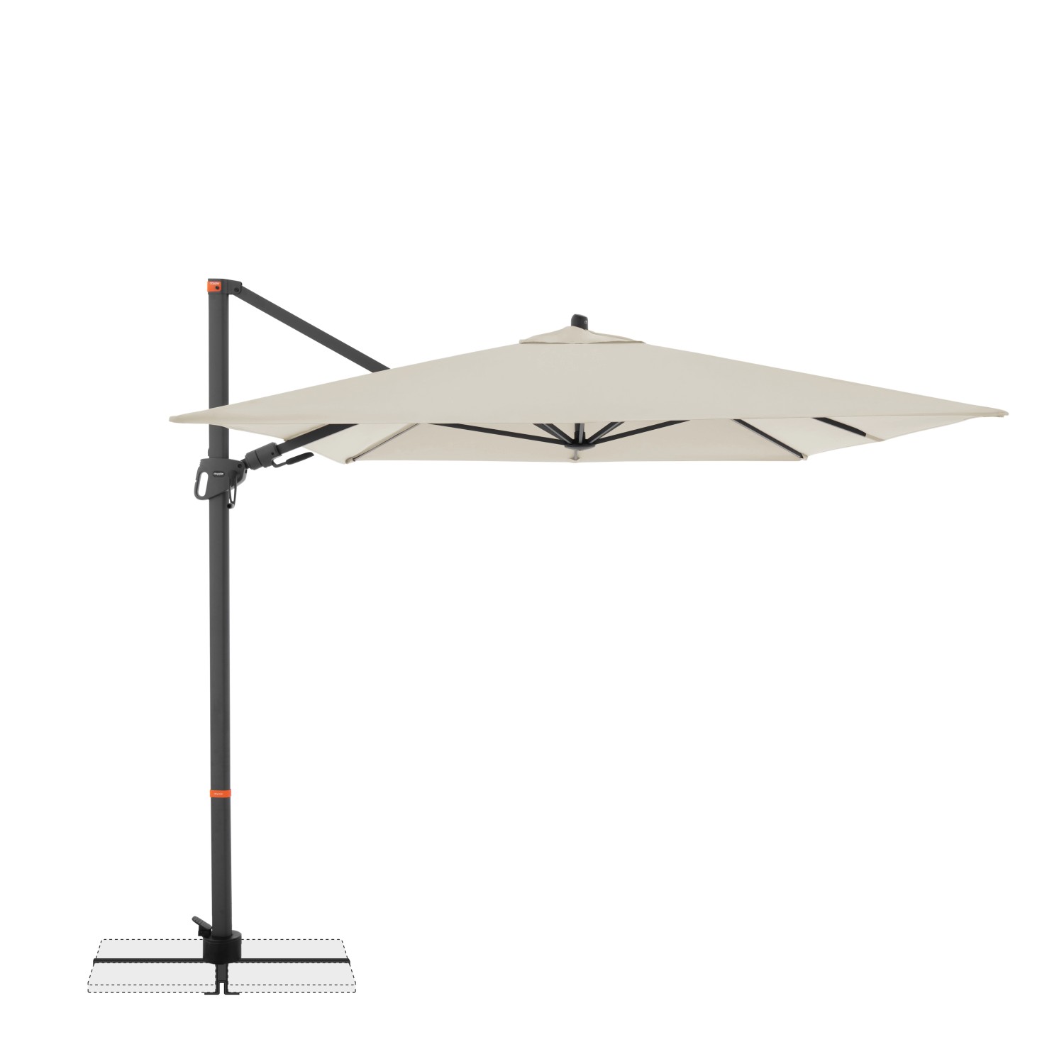 Doppler Pendelschirm myZone AX ca. 320 cm x 240 cm Natur 8-teilig günstig online kaufen