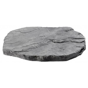 Grau-nuancierte Trittplatte Nativa in Natursteinoptik, 56x42x4 cm, für Gartenwege und Beete.