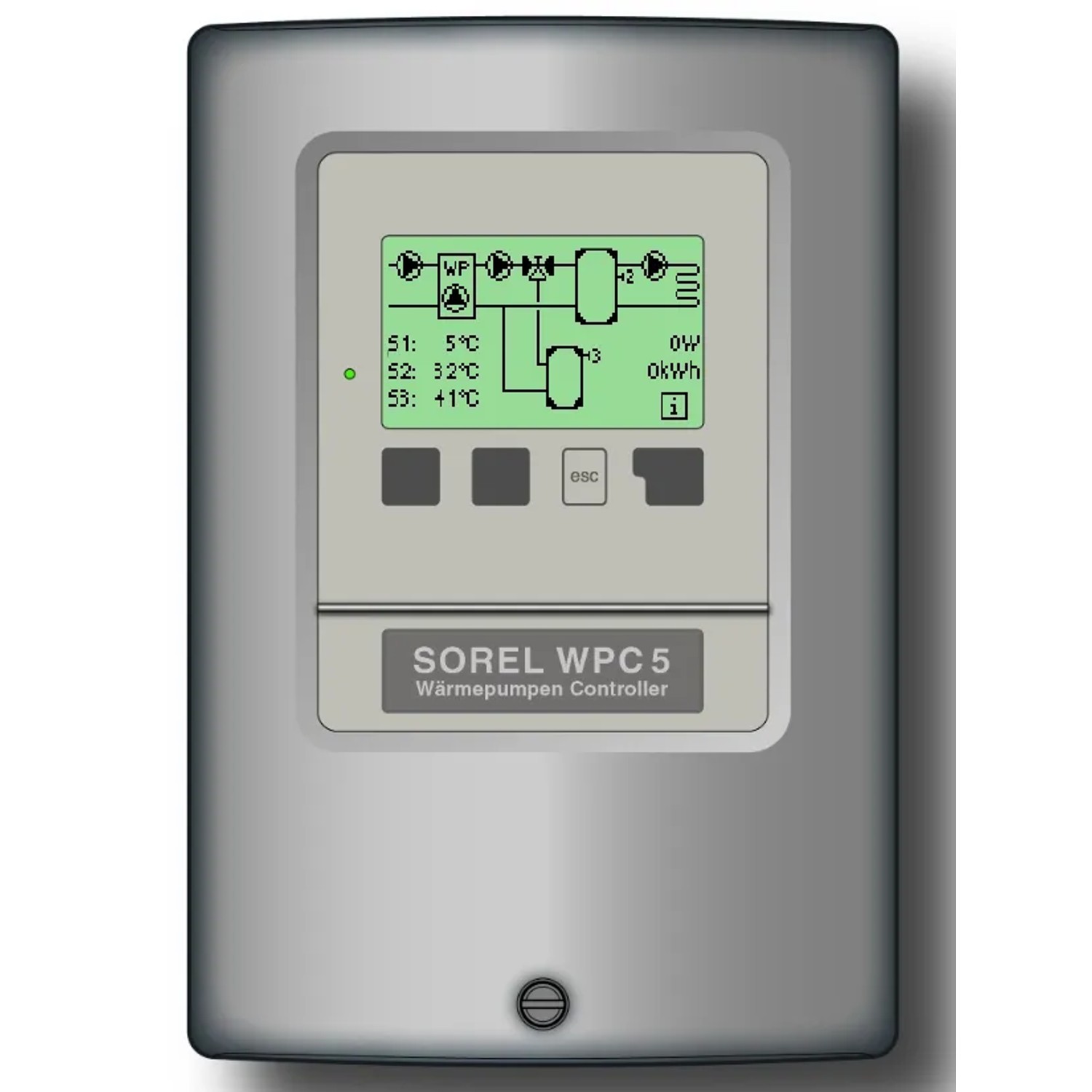 Sorel Wärmepumpen-Controller WPC5 mit Grafikdisplay und Statistikfunktion
