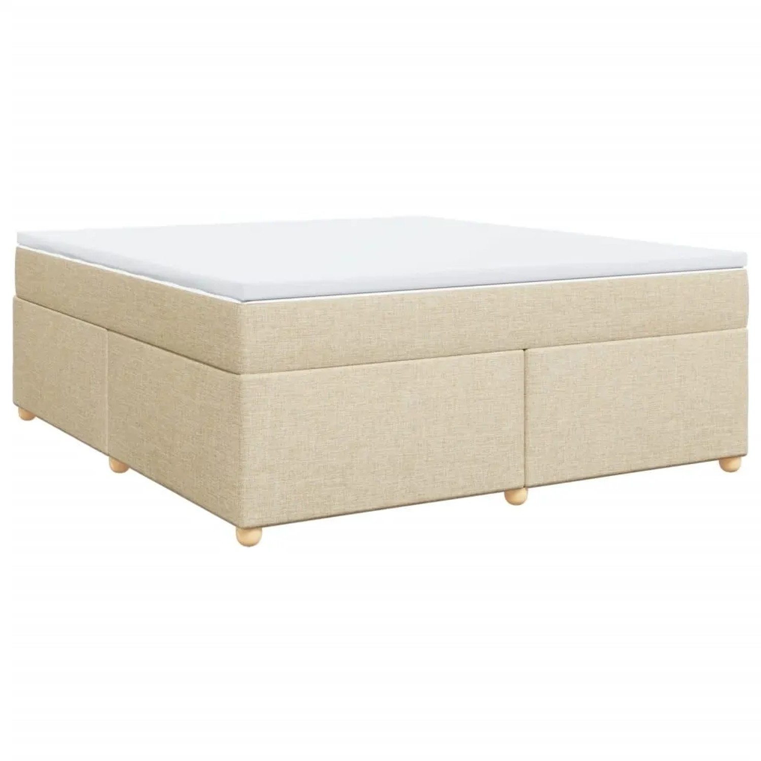 vidaXL Boxspringbett mit Matratze Creme 180x200 cm Stoff 3285399 günstig online kaufen