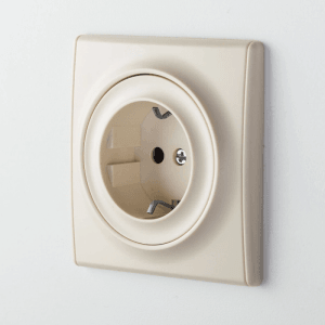 OneKeyElectro Schuko Steckdose mit Florence Abdeckrahmen Beige