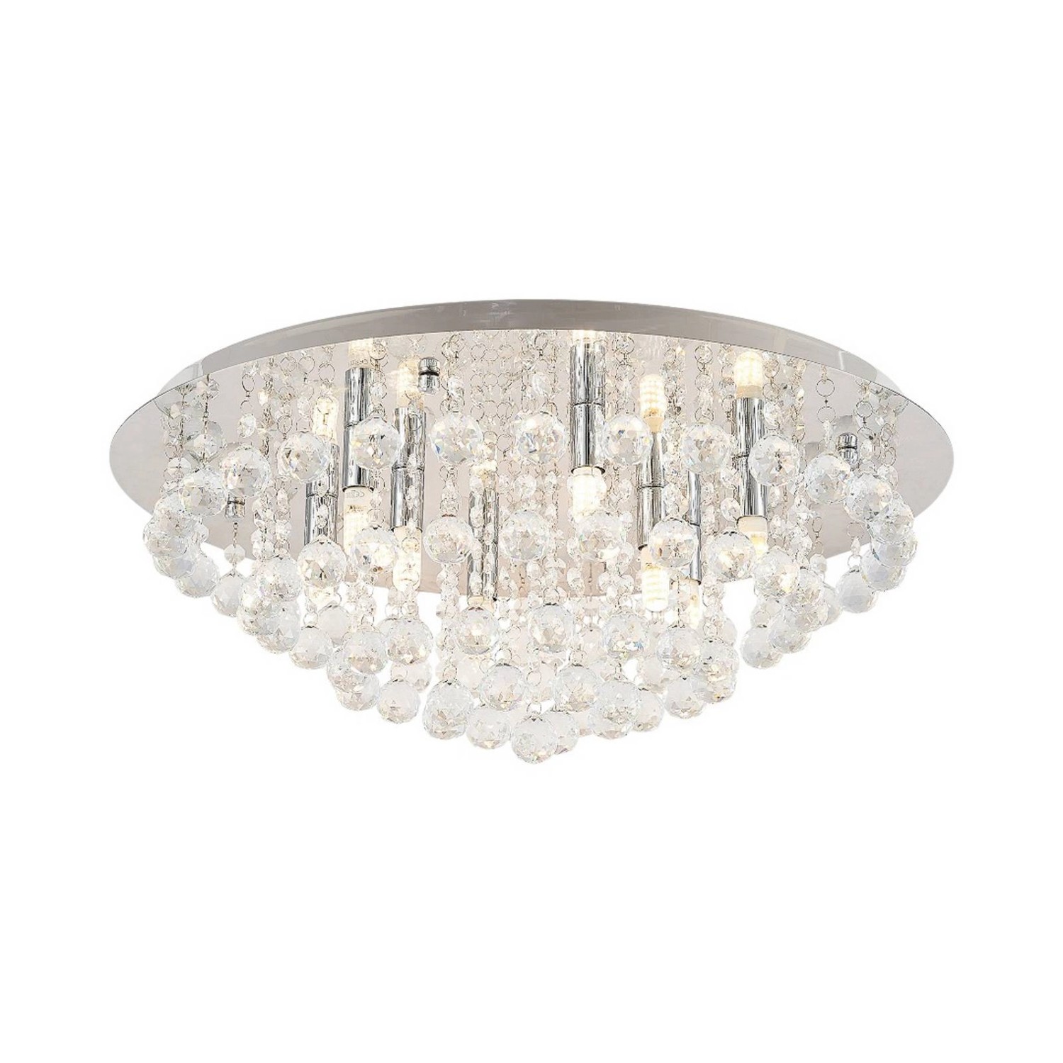 Lindby Deckenlampe Antonino 9626872 Modern in Chrom aus Kristall 8-flammig günstig online kaufen