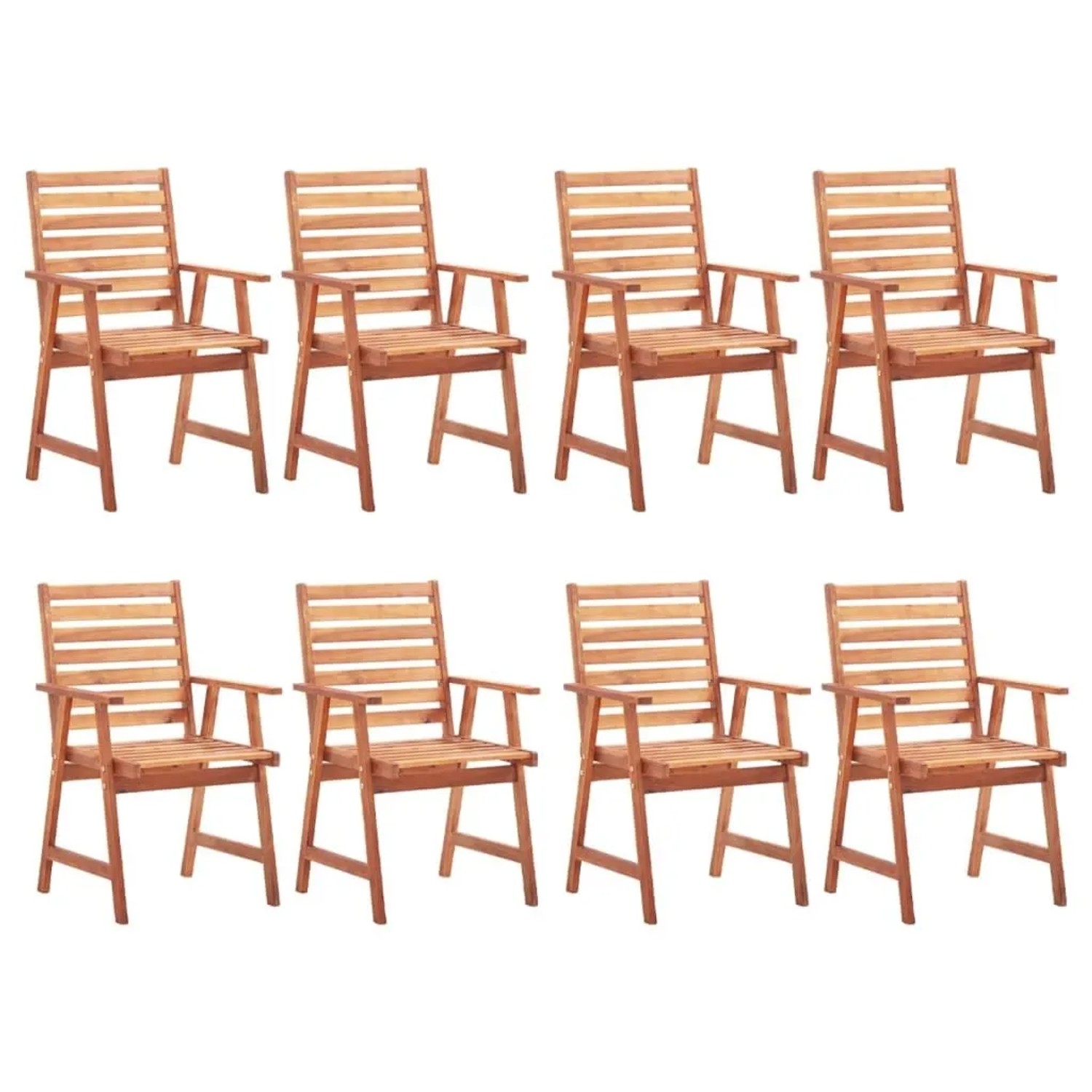 vidaXL Garten-Essstühle 8 Stk Massivholz Akazie 3078319