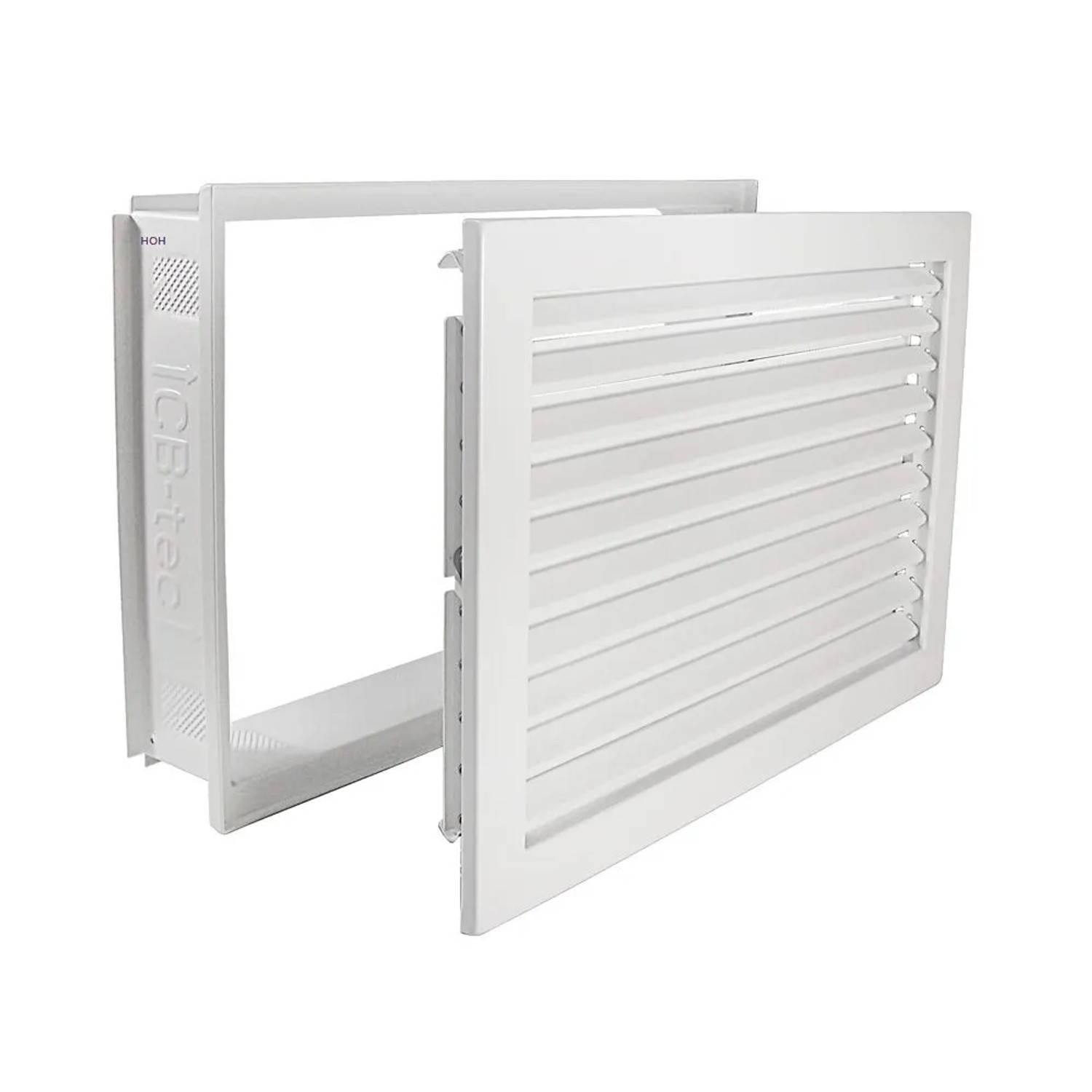 Häusler Kaltluftgitter KGPB 3523 W Putzbündig Weiss 350 x 230mm Abluftgitter